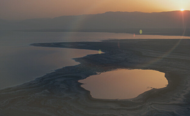 ים המלח מבט מלמעלה (צילום: החדשות 12)