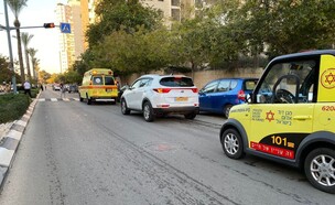 זירת התאונה בגבעת שמואל  (צילום: תיעוד מבצעי מד"א)