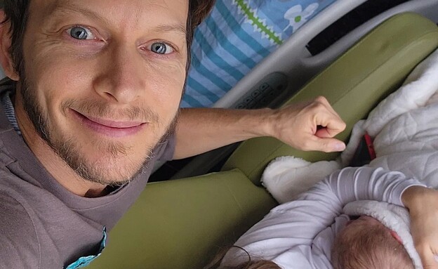 עופר שכטר וקסניה לאחר הלידה (צילום: מתוך אינסטגרם, instagram)