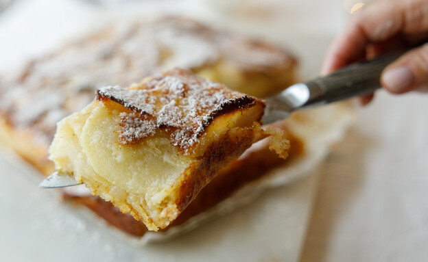 עוגת תפוחים היסטרית - פרוסה