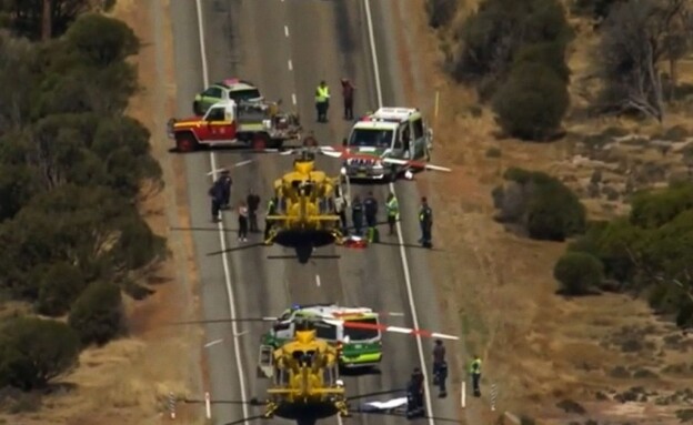 זירת התאונה באוסטרליה (צילום: CNN)