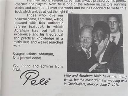 פלה כתב את ההקדשה לספרו של קליין (אוסף פרטי)