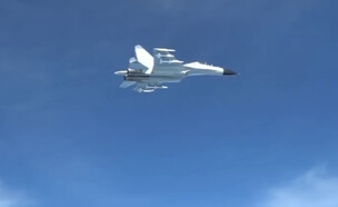 המטוס שתועד (צילום: NATO Updates, YouTube)