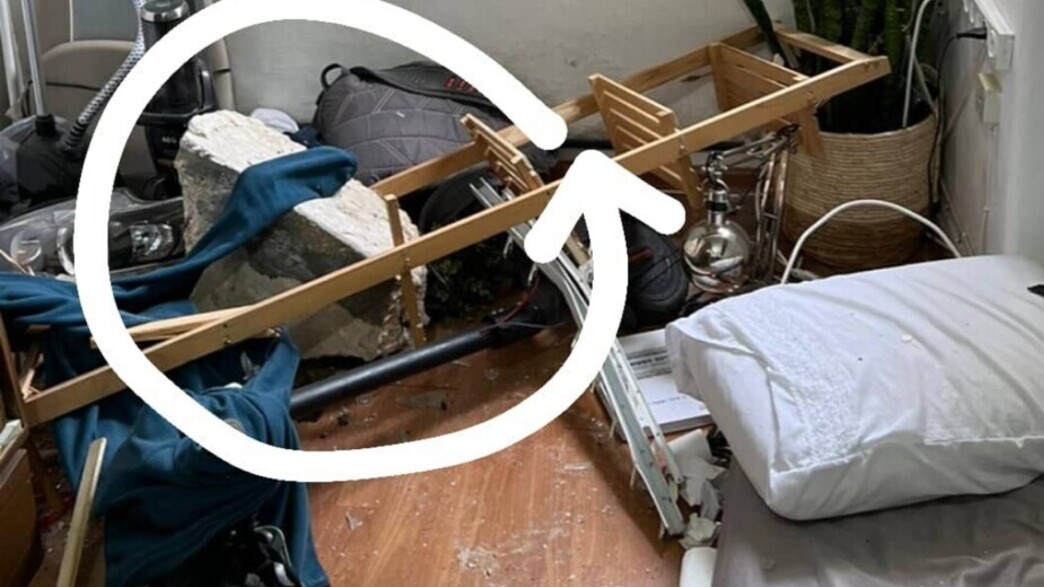 לבנה מבניין סמוך התרסקה על הדיירים לבנה מבניין סמוך התרסקה על הדיירים