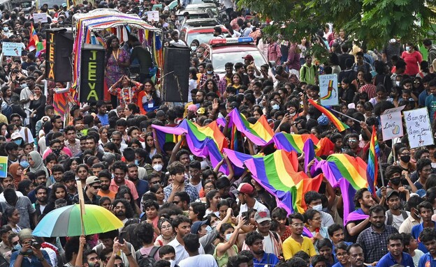 מצעד הגאווה בעיר צ'נאי,הודו, 2022  (צילום: ARUN SANKAR/AFP, GettyImages)