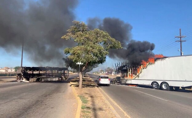 מהומות אלימות בסינלואה במקסיקו לאחר מעצרו של אוביד (צילום: רויטרס)