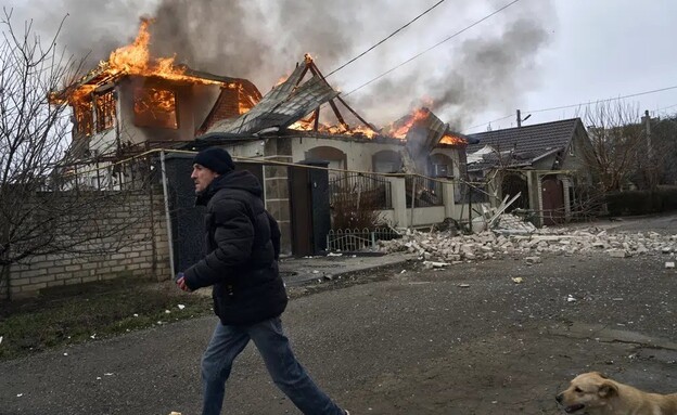המלחמה בדונייצק, אוקראינה (צילום: AP)