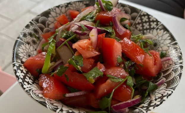 חומוס חמודי - סלט עגבניות חריף טרי (צילום: ניצן לנגר, אוכל טוב, mako)