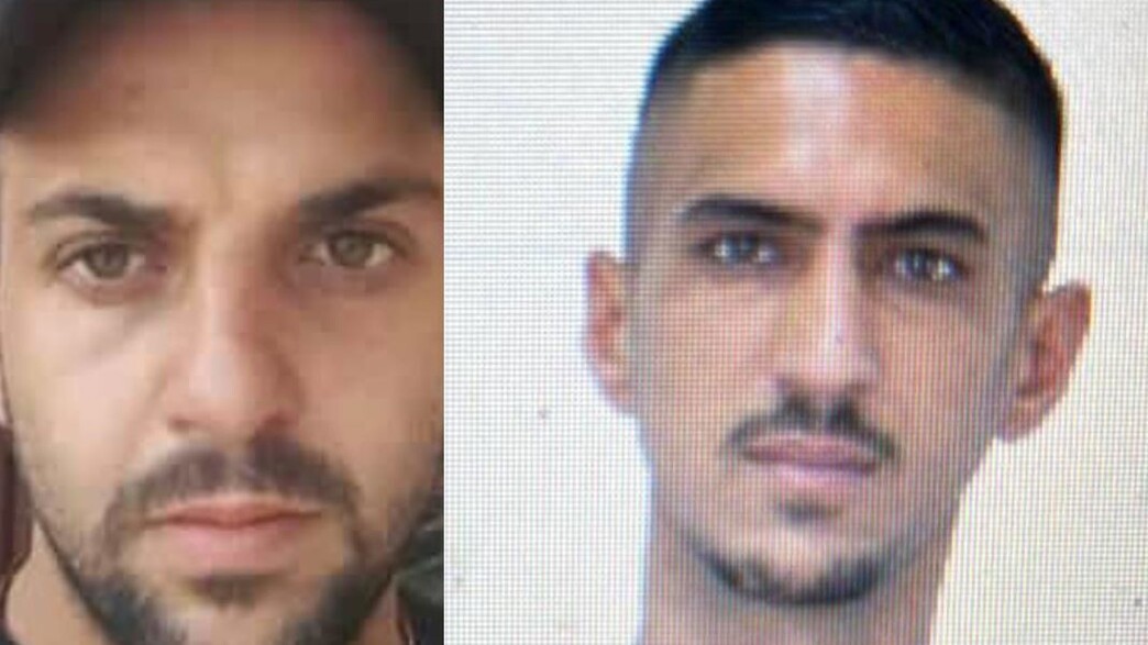 מימין: החשוד בילאל סארה. משמאל: אודי שטרן ז"ל (צילום: דוברות המשטרה)