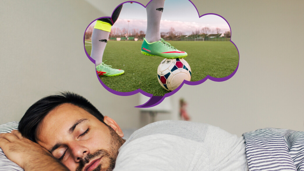 גבר חולם על כדורגל (עיבוד: canva)