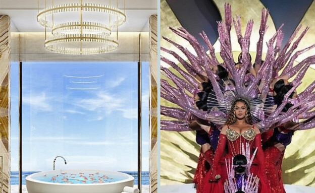 ביונסה בהופעה בדובאי (צילום: מתוך האתר של מלון atlantis.com)
