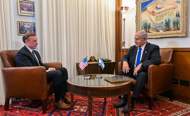 רה"מ נתניהו נפגש עם היועץ לביטחון לאומי של ארה"ב (צילום: Israeli Government Press Office (GPO) / Handout/Anadolu Agency via Getty Images)