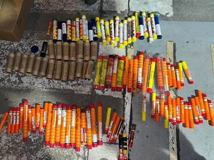 שלל האבוקות שנתפסו (משטרת ישראל)