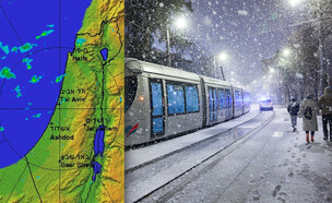 שלג בירושלים 2022 (צילום: יונתן סינדל, פלאש 90)