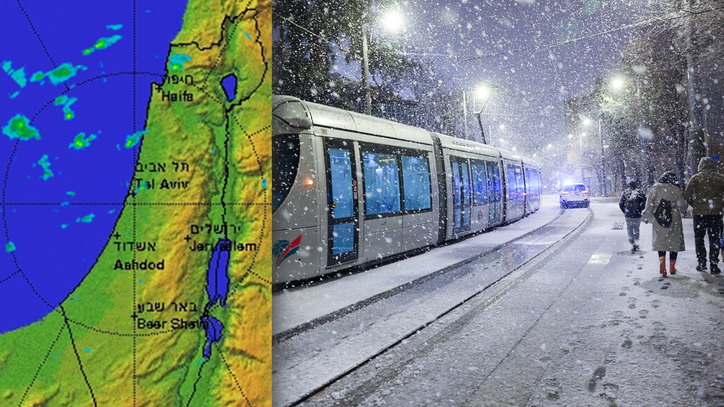 שלג בירושלים 2022 (צילום: יונתן סינדל, פלאש 90)