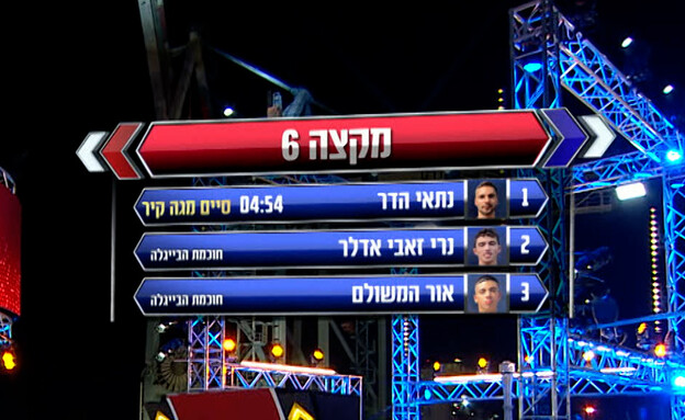 טבלת העולים לחצי הגמר (צילום: מתוך "נינג'ה ישראל 2023", קשת 12)