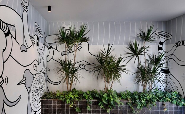 אמנות מלון מיוז עיצוב חיה ברק  (צילום: assaf-pinchuk-photography)