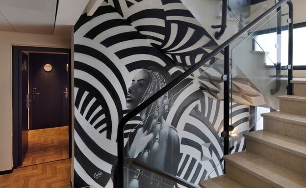 אמנות מלון מיוז עיצוב חיה ברק  (צילום: assaf-pinchuk-photography)