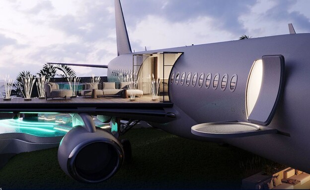 וילה במטוס של פליקס דמין,  (צילום: צילום מסך מתוך אתר expedia )