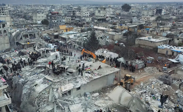 הריסות בעיר חלב שבסוריה, לאחר רעידת האדמה הקטלנית (צילום: רויטרס)