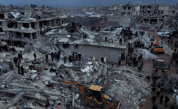 הריסות בעיר חלב שבסוריה, לאחר רעידת האדמה הקטלנית (צילום: רויטרס)