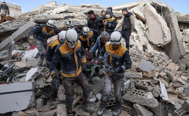 פעילות הקסדות הלבנות ברעידת האדמה בצפון סוריה