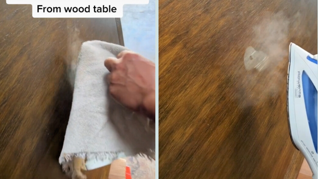 טיפ לניקוי כתמי מים משולחן עץ 