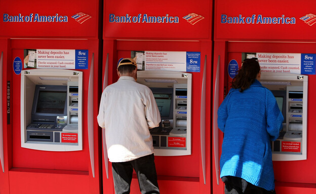כספומט של בנק אוף אמריקה (צילום: Justin Sullivan, Getty Images)