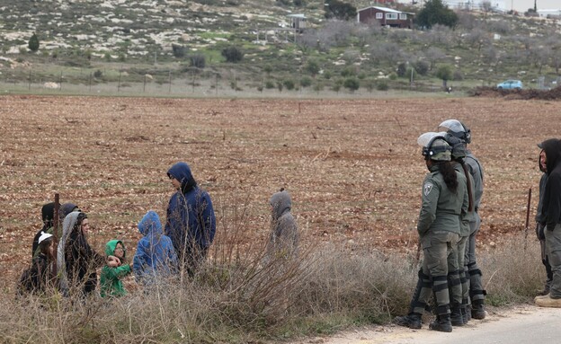 עשרות עצורים בהרס כרם באזור שילה (צילום: אריאל תנעמי, TPS)