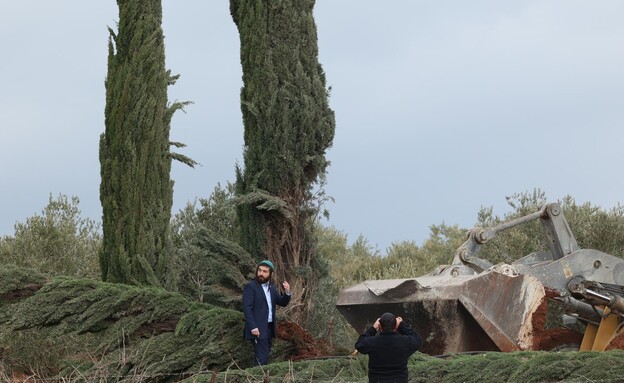 עשרות עצורים בהרס כרם באזור שילה (צילום: אריאל תנעמי, TPS)