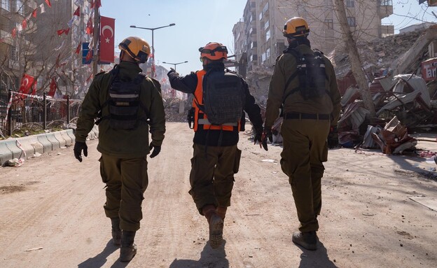 משלחת החילוץ הישראלית בטורקיה (צילום: דובר צה"ל)