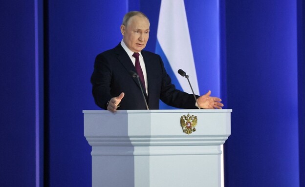 פוטין בנאום נרחב על המלחמה באוקראינה (צילום: reuters)