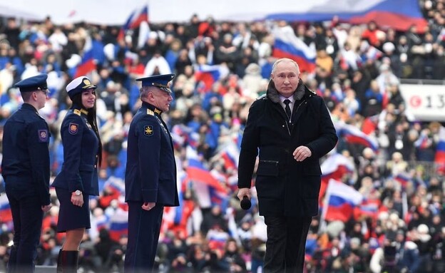 Poutine lors d'un rassemblement de soutien à "l'opération militaire spéciale" en Ukraine (Photo : AP)