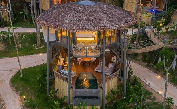 החופשה של טל מורד ומאיה קיי, (צילום: מתוך אתר האינטרנט של treehouse villas 2)
