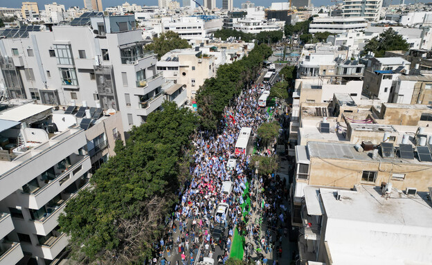 מחאה על התכנית המשפטית  בתל אביב (צילום: אריק מרמור, פלאש 90)