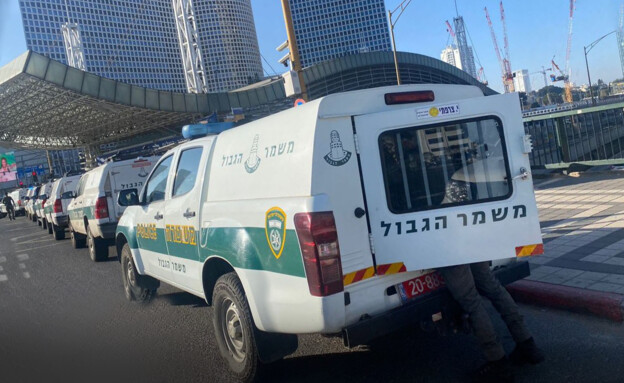 היערכות של משמר הגבול בתל אביב