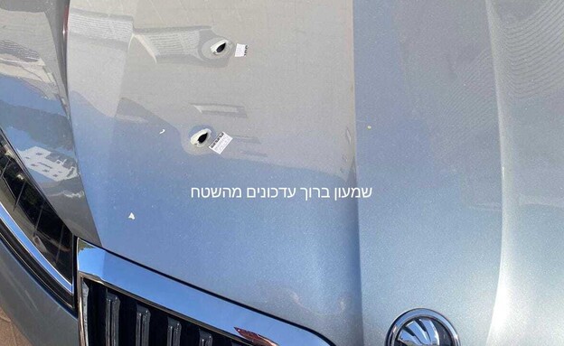 ירי על מכונית של בכיר בעיריית בני ברק (צילום: רשתות חברתיות לפי סעיף 27א)
