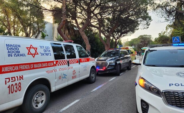 אישה נמצאה מחוסרת הכרה בבית בחיפה (צילום: תיעוד מבצעי מד