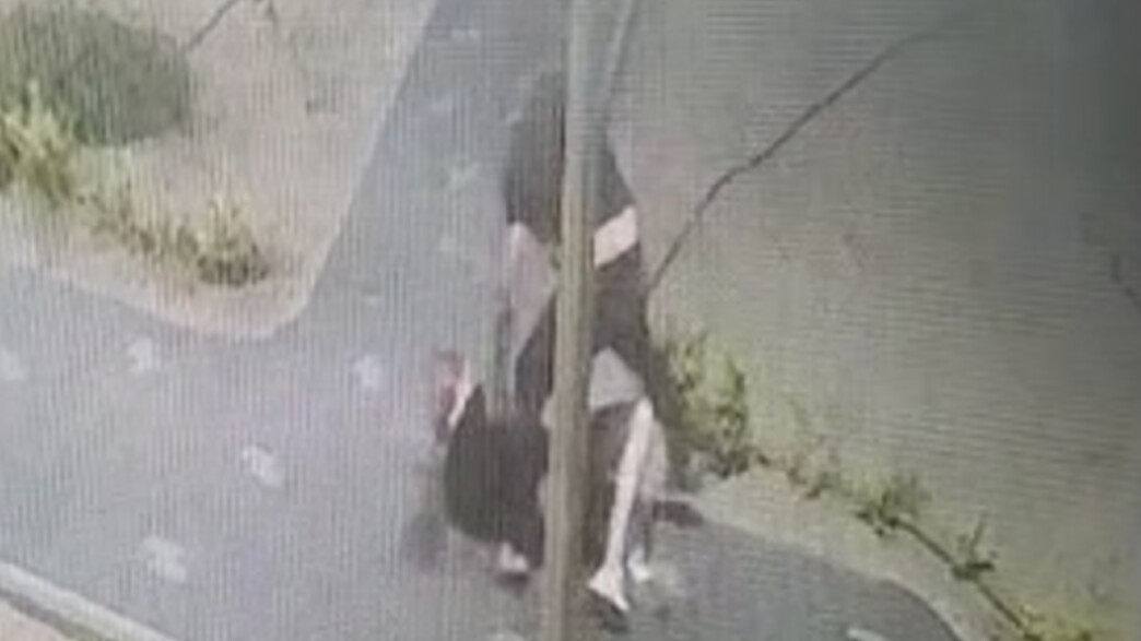 היכה באכזריות את בת זוגו באמצע הרחוב (צילום: מצלמות אבטחה)