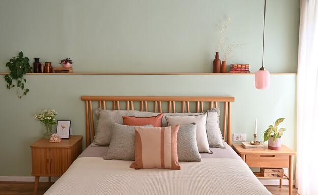 מייקאובר חדר שינה ירוק עיצוב - 5 (צילום: מורן לאוב)