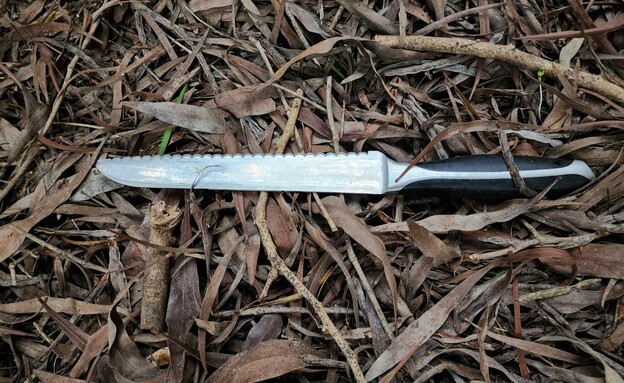 הסכין שעל פי החשד שימשה לרצח  (צילום: דוברות המשטרה)