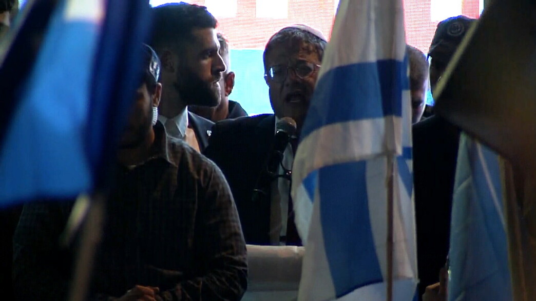 איתמר בן גביר בהפגנת הימין