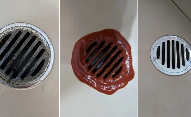 רסק עגבניות על פתח הניקוז (צילום: פייסבוק)