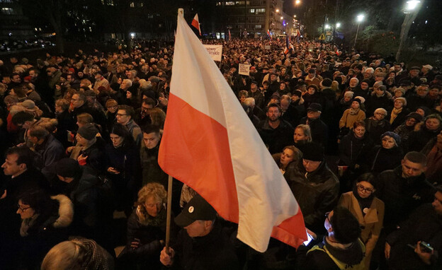 המחאות נגד המהפכה המשפטית בפולין, 2019 (צילום: רויטרס)