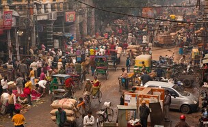 אוכלוסייה בהודו (צילום: Danny Lehman gettyimage)