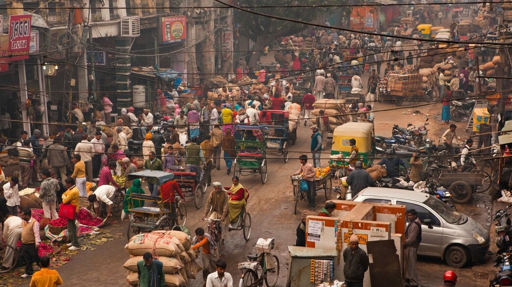 אוכלוסייה בהודו (צילום: Danny Lehman gettyimage)