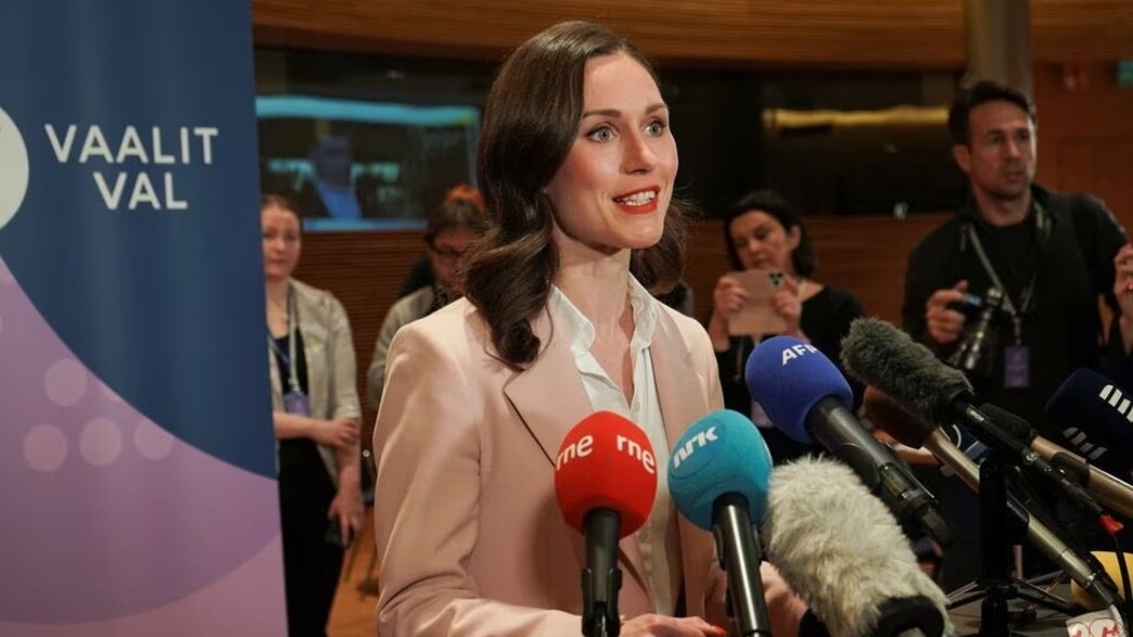 ראש ממשלת פינלנד סאנה מרין לאחר ההפסד בבחירות 2023 ראש ממשלת פינלנד סאנה מרין לאחר ההפסד בבחירות 2023