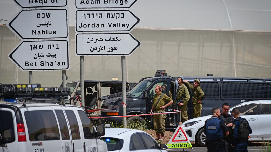 זירת הפיגוע בבקעת הירדן, סמוך למושב חמרה