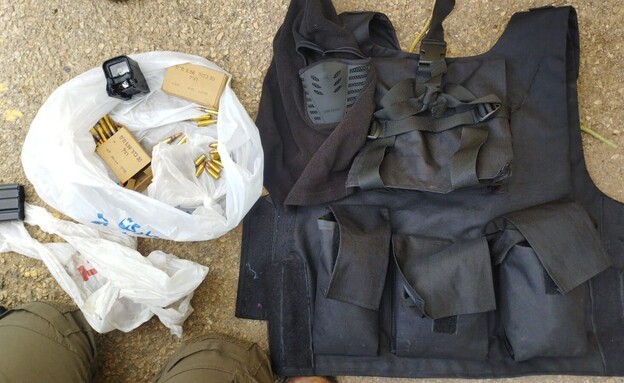 התחמושת והציוד הצבאי שהוחרמו בג'נין (צילום: דובר צה"ל)