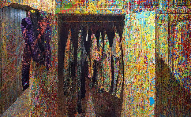 בית הצבעים של סאם חלבי בדליית אל כרמל,  (צילום: דימטרי ספקטור )